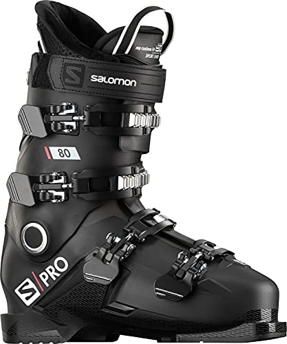 SALOMON Botas Alpinas S/Pro 80, esquí Hombre, Black/BELLUGA/Red, 39.5/40.5 EU