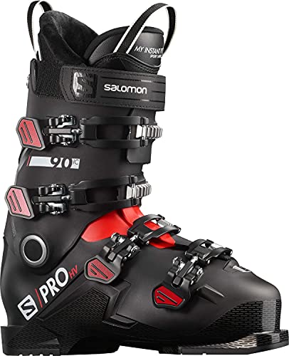 SALOMON Botas Alpinas S/Pro HV 90 IC, esquí Hombre, Black/Red/W, 41/42 EU