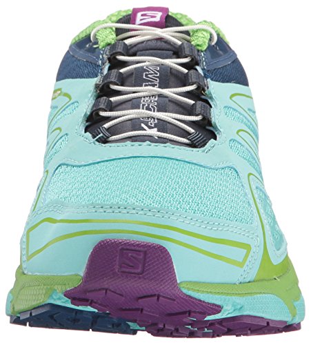 Salomon L38307300, Zapatillas de Trail Running Mujer, Azul (Bubble Blue/Blue Depth/Tonic Green), 38 EU