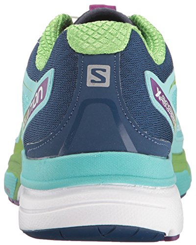 Salomon L38307300, Zapatillas de Trail Running Mujer, Azul (Bubble Blue/Blue Depth/Tonic Green), 38 EU