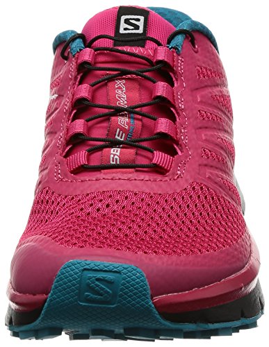 Salomon Sense Pro MAX W, Zapatillas de Trail Running Mujer, Rosa (Virtual Pink/Black/Enamel Blue 000), 36 2/3 EU