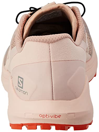 SALOMON Shoes Sense Ride 4, Zapatillas de Trail Running Mujer, Sirocco/Peachy Keen/Red Orange, 40 2/3 EU