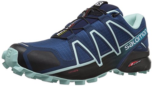 Salomon Speedcross 4, Zapatos de Trail Running Mujer, Poseidon/Eggshell Blue/Black, 37 1/3 EU