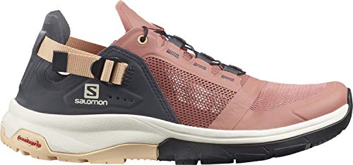 Salomon Tech Amphib 4 Mujer Zapatos de trekking, Rojo (Brick Dust/Ebony/Almond Cream), 36 EU