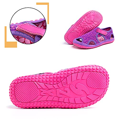 Sandalias Niña Antideslizante Deportivas Sandalias Niño Verano Senderismo Piscina Playa Textile Morado Tamaño 23