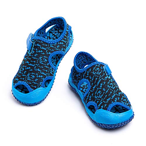 Sandalias Niño Niña Verano Sandalias Deportivas Playa Zapatillas Antideslizante Senderismo Piscina Rosa Púrpura Azul Gris Verde EU 21-31 Azul2 28