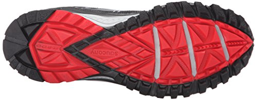 Saucony Grid Excursion tr10 - Tenis para correr para hombre, gris (Carbón/negro/rojo), 43 EU