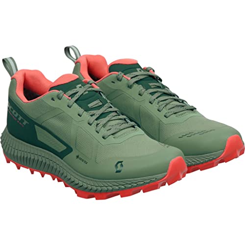 Scott Supertrac 3 GTX, Zapatillas de Trail Running para Mujer, Frost Green Coral Pink, 38.5 EU