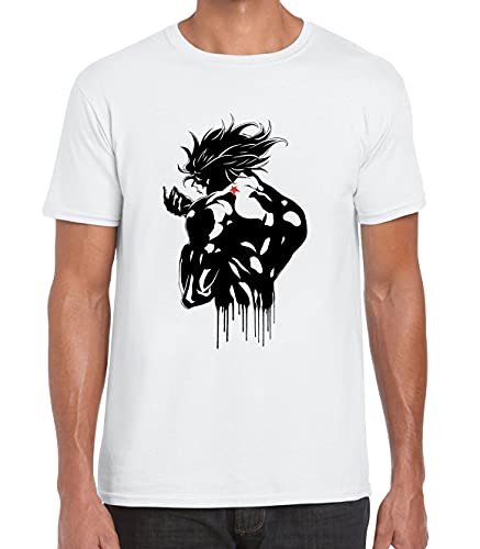 Shadow Dio JoJo's Bizarre Adventure Anime Manga Art - Camiseta blanca impresa para hombre, blanco, S