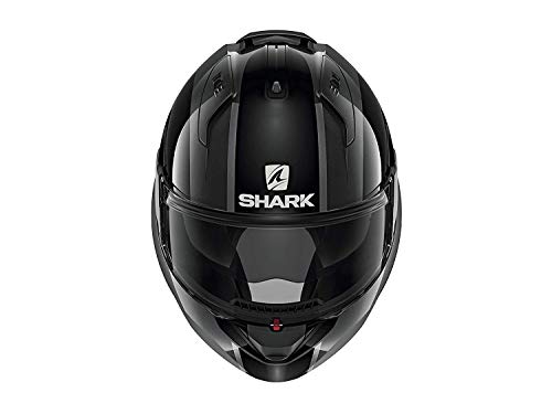 SHARK EVO ES Endless Casco de Moto, Hombre, Negro/Anthracite, Large