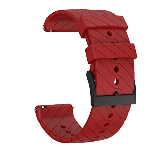 Shieranlee Compatible with Suunto 9 Spartan/Suunto 7 Correa, 24MM Silicona Sport Watch Band Fitness Band para Suunto 9/Suunto D5/Suunto Spartan Sport Wrist HR/Suunto 9 Titanium