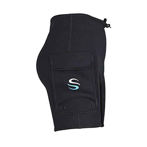 SHJMANPA Pantalones Cortos De Neopreno De 3 Mm para Surf, Esnórquel, Pantalones Cortos De Buceo, Traje De Neopreno para Hombres, Pantalones De Bolsillo para Todos Los Deportes Acuáticos, XXL