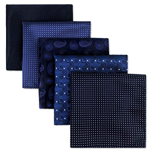 Shlax&Wing 5 Pieces Assorted Pañuelo De Bolsillo Para Hombre Handkerchiefs Set Lot (set24)