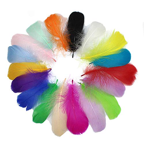 SIMUER 300Piezas Plumas Manualidades De Colores Plumas de la decoración para Las Decoraciones caseras del Partido de la Boda del Arte de DIY, 8-12 cm