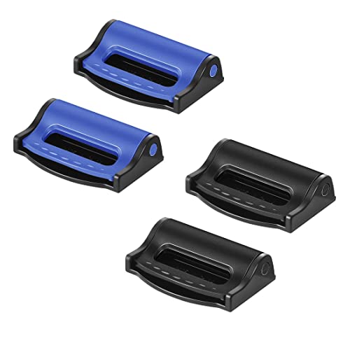 SIOPPKIK 4 Pcs Pinza Cinturon Seguridad Coche Ajustador de Cinturón de Seguridad Coche Clip deCinturon Seguridad Universal y Ajustable para Solver el Problema de Roces y Presión del Cuello