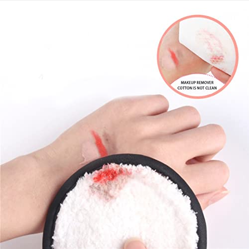 SIOPPKIK Makeup Remover Cloth, Reusable & Washable Facial Cleansing Puff, Chemical-free Dual-Sided Soft Microfiber Remove Pads - Instantly With Just Water