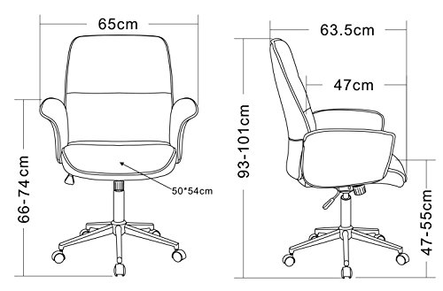 SixBros. Silla de Oficina Silla giratoria Fucsia 0704M/3673