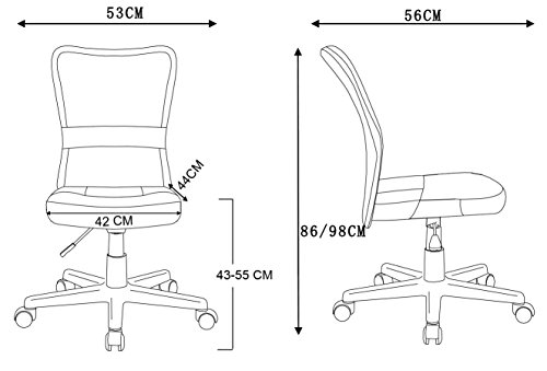 SixBros. Silla de Oficina Silla giratoria Fucsia - H-298F/1412