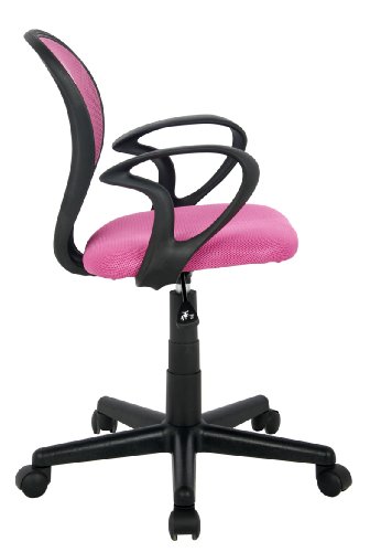 SixBros. Silla de Oficina Silla giratoria Fucsia/Negra - H-2408F/1406