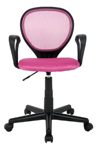 SixBros. Silla de Oficina Silla giratoria Fucsia/Negra - H-2408F/1406