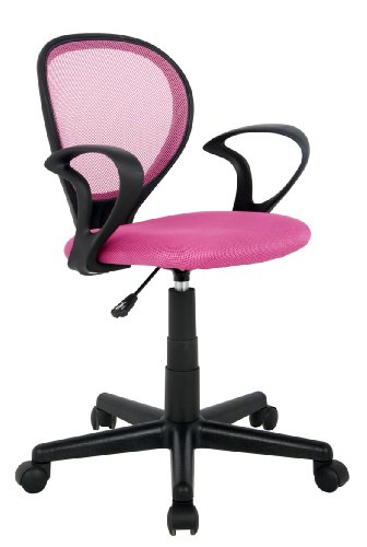 SixBros. Silla de Oficina Silla giratoria Fucsia/Negra - H-2408F/1406