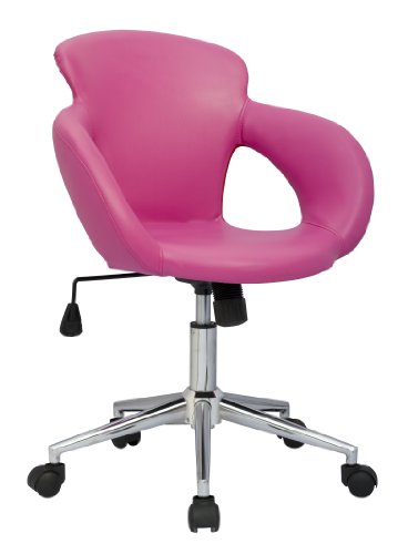 SixBros. Taburete Giratorio Silla de Oficina Fucsia M-65335-1/1305