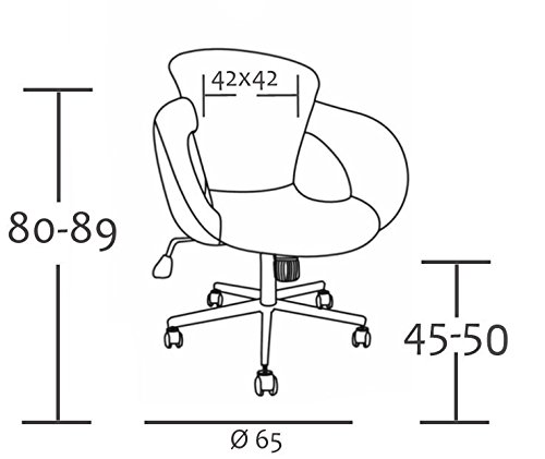 SixBros. Taburete Giratorio Silla de Oficina Fucsia M-65335-1/1305