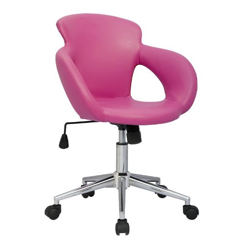 SixBros. Taburete Giratorio Silla de Oficina Fucsia M-65335-1/1305