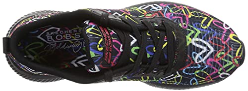 Skechers Bobs Squad Starry Love, Zapatillas Mujer, Black, 38 EU