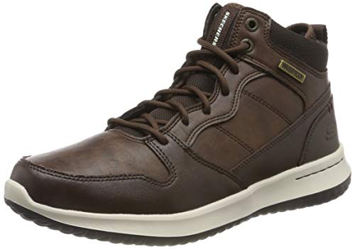 Skechers Delson, Botas Clasicas Hombre, Marrón (Chocolate Leather Chocolate), 41.5 EU