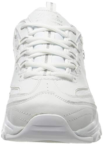 Skechers D'Lites-Fresh Start, Zapatillas Mujer, White, 38.5 EU