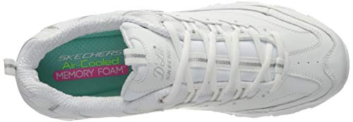 Skechers D'Lites-Fresh Start, Zapatillas Mujer, White, 40 EU