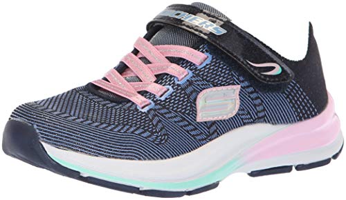 Skechers Double Strides-Duo Dash, Zapatillas, Multicolor (NVPK Navy & Pink Mesh/Trim), 31 EU