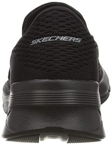 Skechers Equalizer 4.0, Zapatillas sin Cordones Hombre, Azul (Black Engineered Mesh/Black Trim BBK), 43 EU