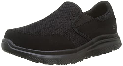 Skechers Flex Advantage Sr-Bronwood, Zapatillas sin Cordones Hombre, Negro Black Black, 41 EU