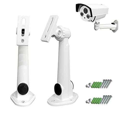 Smavles Soporte de Cámara 2 Piezas Soporte de Montaje en Techo Ajustable Soportes de Pared para Cámara Soporte de Pared de Techo Interior Exterior (Blanco)