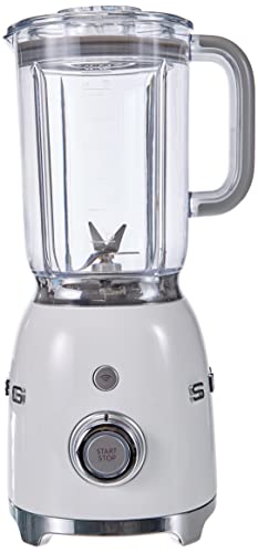 Smeg Batidora de Vaso BLF01WHEU Color Blanco, 800 W, 1500 milliliters, Plástico, 4 Velocidades