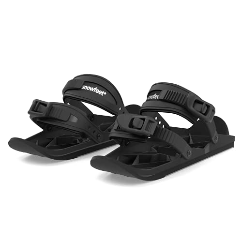 Snowfeet Basic - Mini Patines Cortos para Nieve | Esquís para Zapatos de Invierno | Snowskates Cortos Snowblades Skiboards | The Real Original