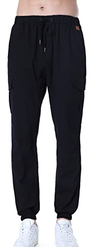 Socluer Hombre Pantalones de Carga Deportiva de Talla Grande Pantalones Largo con Bolsillos Pantalones Cinturón de Cintura elástico Casuales Pantalones