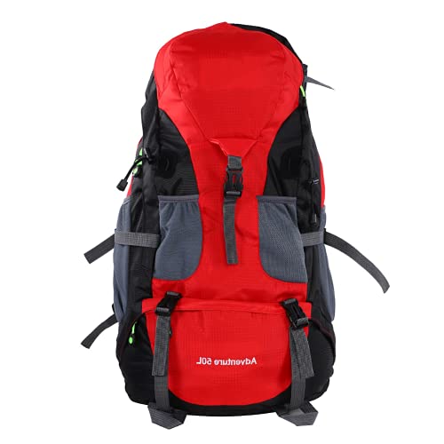 Soran Mochila, Mochila Deportiva sin Esfuerzo Impermeable Antiarañazos Diseño Tridimensional para Escalada para Senderismo para Acampar(Rojo)