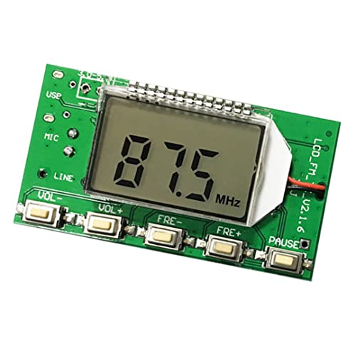 SouiWuzi Módulo FM Digital Placa de Amplificador de Sonido estéreo para FM inalámbrico transmisión de PC USB etc.