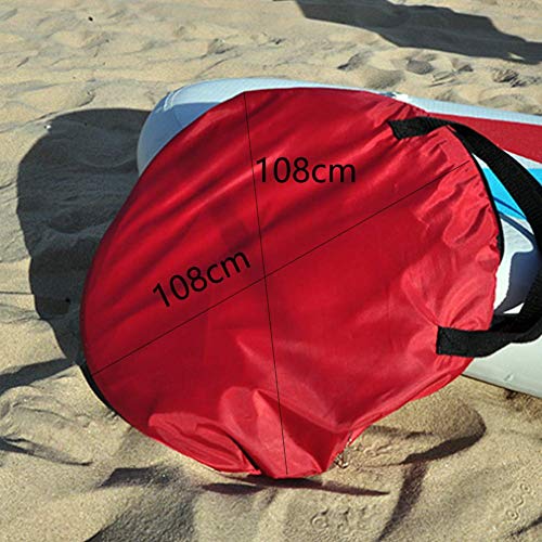 SparY Grande 42" Kayak Viento Vela Paleta, Canoa Instant Vela Juego, Plegable a Presión Tabla Viento Paleta para Kayaks,Canoas,Inflables,Tándems - Rojo, 108x108cm