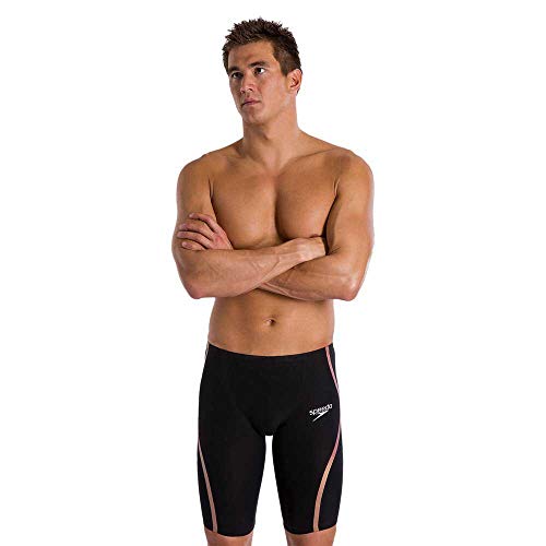 Speedo Fastskin LZR Pure Intent High Waist Jammer Am Bañador De Competición, Hombre, Black/Rose Gold/White, 20