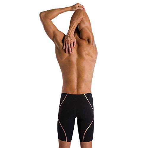 Speedo Fastskin LZR Pure Intent High Waist Jammer Am Bañador De Competición, Hombre, Black/Rose Gold/White, 20