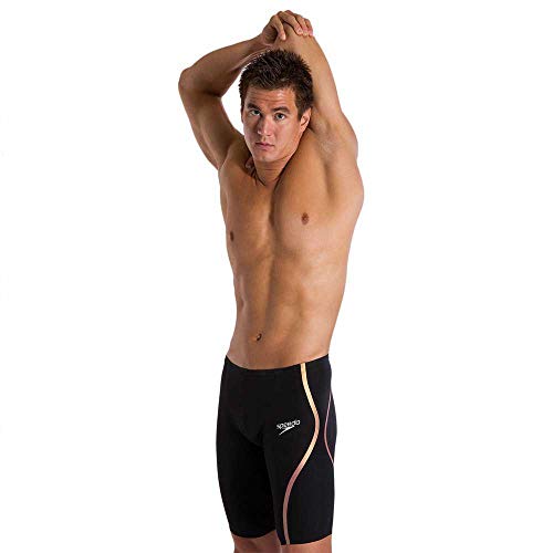 Speedo Fastskin LZR Pure Intent High Waist Jammer Am Bañador De Competición, Hombre, Black/Rose Gold/White, 20