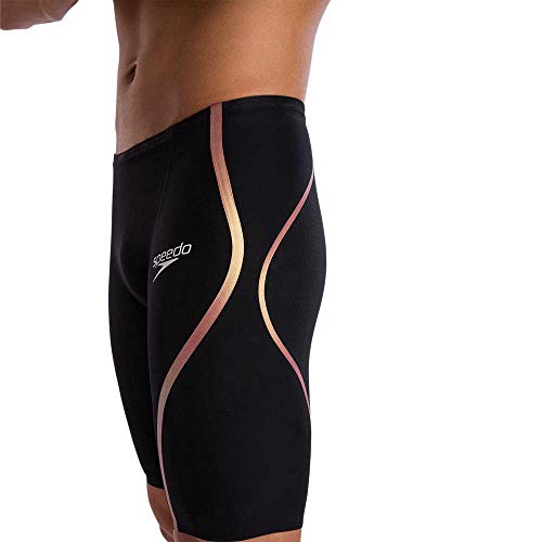 Speedo Fastskin LZR Pure Intent High Waist Jammer Am Bañador De Competición, Hombre, Black/Rose Gold/White, 20