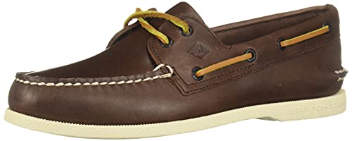 Sperry A/O 2-Eye Leather 9155240 - Zapatillas de Gimnasia de Cuero para Mujer, Color marrón, Talla 41