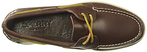 Sperry A/O 2-Eye Leather 9155240 - Zapatillas de Gimnasia de Cuero para Mujer, Color marrón, Talla 41