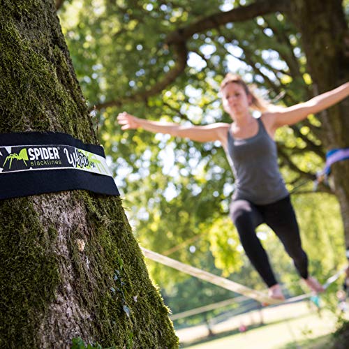 SPIDER SLACKLINE LTSAL - Slackline Protección para de árboles - Protector de árboles para Aflojar con Cierre de Velcro - Longitud 150 cm