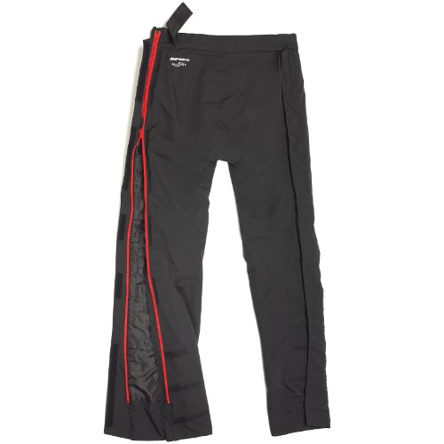 SPIDI Pantalones Impermeables de Motorista Superstorm H2Out, Negro/Azul, M